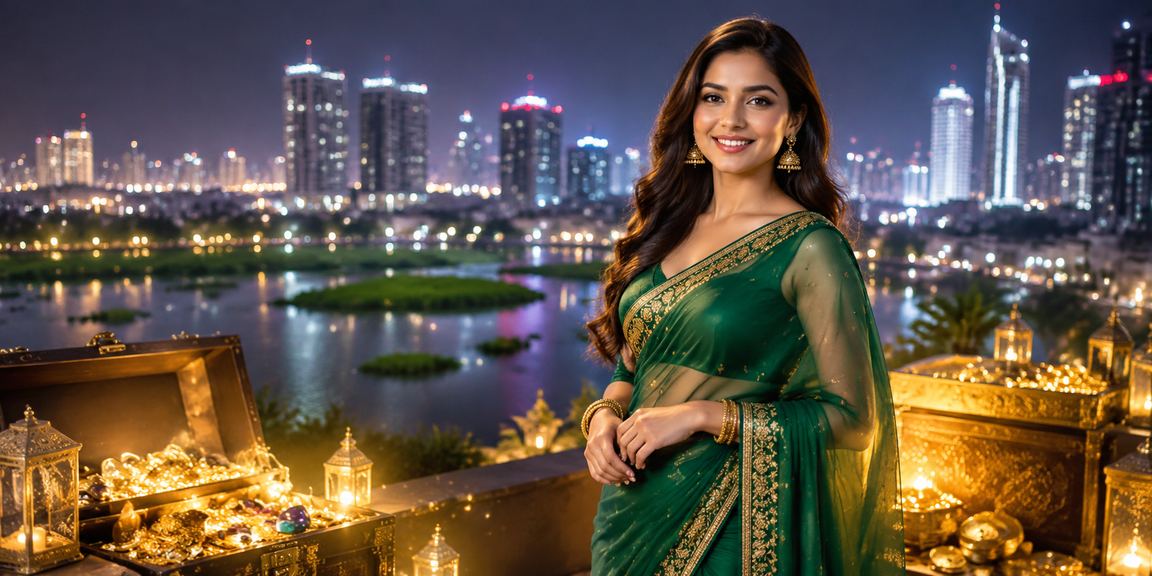 ঢাকায় শাড়ি পরা একজন বাংলাদেশি নারী মোবাইলে বেটিং প্ল্যাটফর্ম ব্যবহার করছেন